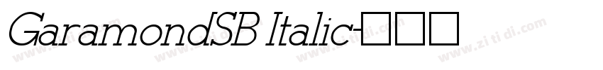 GaramondSB Italic字体转换